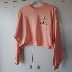 Panic At The Disco High Hopes Cropped Long Sleeve Spirit Jersey Peach SZ M
